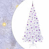 Tekojoulukuusi 300 LED-valoilla Valkoinen 210 cm PVC ja teräs