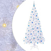 Tekojoulukuusi 300 LED-valoilla Valkoinen 210 cm PVC ja teräs