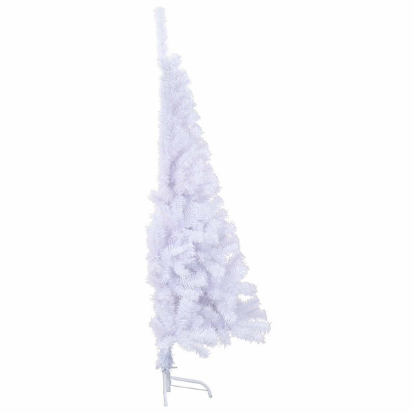 Tekojoulukuusi 150 LED-valoilla Valkoinen 120 cm PVC ja teräs