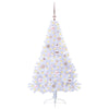 Tekojoulukuusi 150 LED-valoilla Valkoinen 150 cm PVC ja teräs