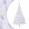 Tekojoulukuusi 150 LED-valoilla Valkoinen 150 cm PVC ja teräs