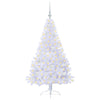 Tekojoulukuusi 150 LED-valoilla Valkoinen 150 cm PVC ja teräs