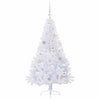 Tekojoulukuusi 150 LED-valoilla Valkoinen 150 cm PVC ja teräs