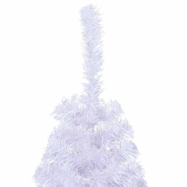 Tekojoulukuusi 150 LED-valoilla Valkoinen 150 cm PVC ja teräs