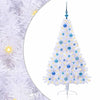 Tekojoulukuusi 150 LED-valoilla Valkoinen 150 cm PVC ja teräs