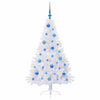 Tekojoulukuusi 150 LED-valoilla Valkoinen 150 cm PVC ja teräs