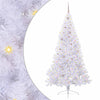Tekojoulukuusi 300 LED-valoilla Valkoinen 210 cm PVC ja teräs