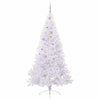Tekojoulukuusi 300 LED-valoilla Valkoinen 210 cm PVC ja teräs