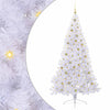 Tekojoulukuusi 300 LED-valoilla Valkoinen 210 cm PVC ja teräs