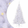 Tekojoulukuusi 300 LED-valoilla Valkoinen 210 cm PVC ja teräs