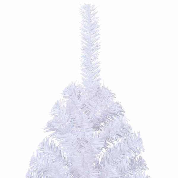 Tekojoulukuusi 300 LED-valoilla Valkoinen 210 cm PVC ja teräs