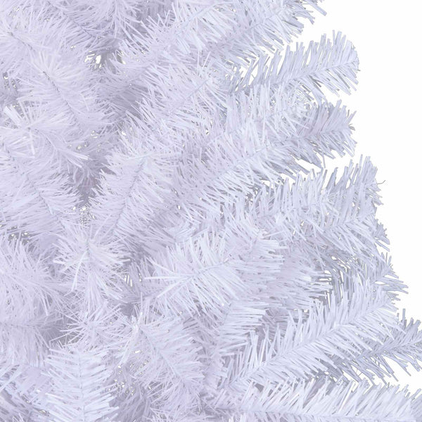 Tekojoulukuusi 300 LED-valoilla Valkoinen 240 cm PVC ja teräs