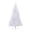 Tekojoulukuusi 300 LED-valoilla Valkoinen 240 cm PVC ja teräs