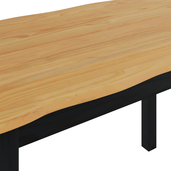 Ruokapöytä EKAI Musta 112 x 70 x 76,5 cm Täysi mänty