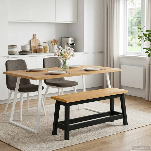 Ruokapenkki EKAI Musta 91,5 x 29 x 45,5 cm Täysi mänty