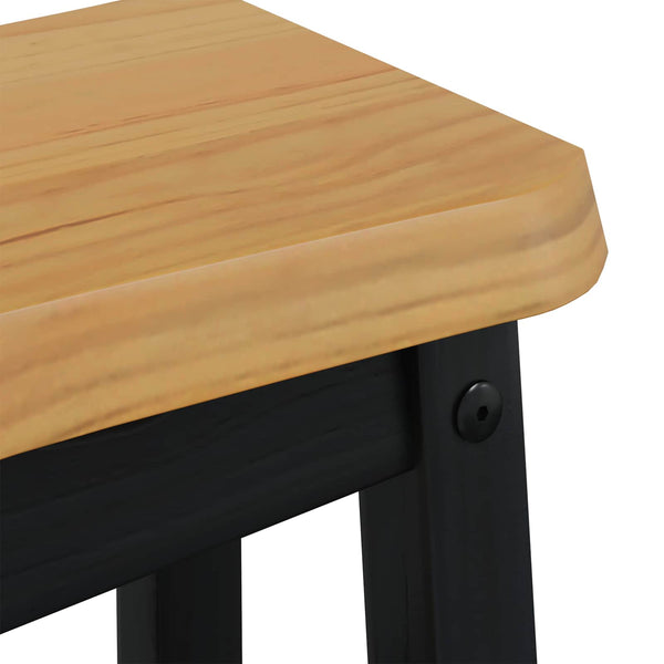 Baarijakkara EKAI 2 kpl Musta 40 x 29 x 45,5 cm Täysi mänty