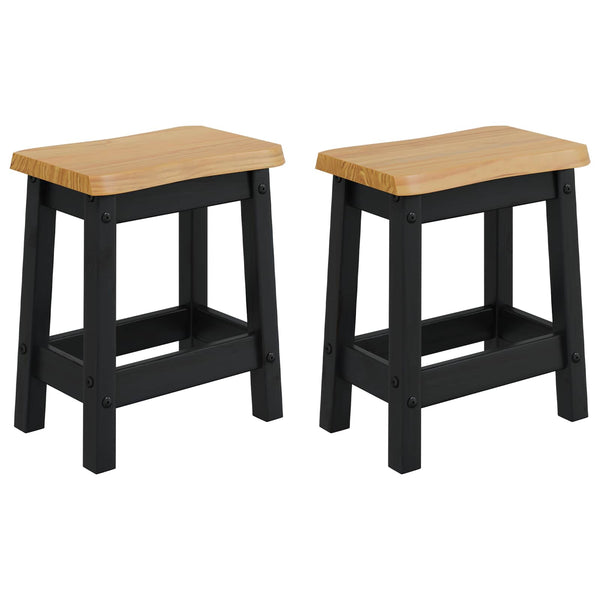 Baarijakkara EKAI 2 kpl Musta 40 x 29 x 45,5 cm Täysi mänty