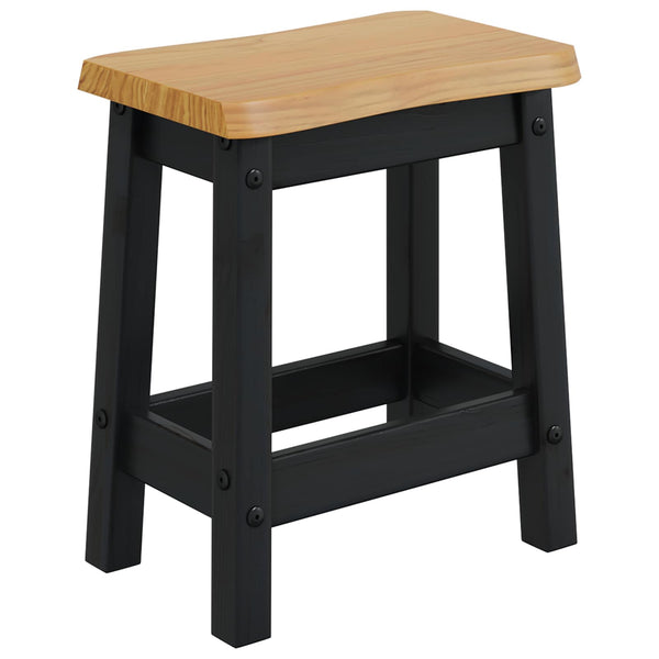 Baarijakkara EKAI 2 kpl Musta 40 x 29 x 45,5 cm Täysi mänty