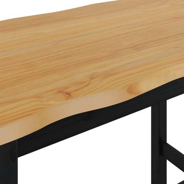 Korkea baaripöytä EKAI Musta 112 x 70 x 91 cm Täysi mänty