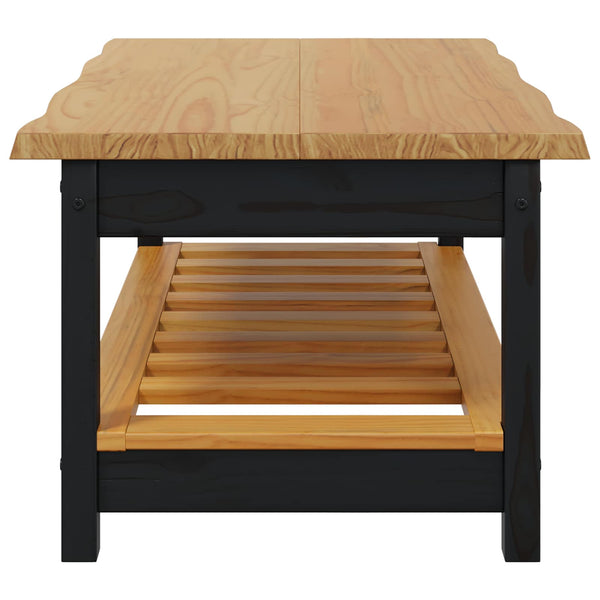 Sohvapöytä EKAI Musta 100 x 60 x 45,5 cm Täysi mänty