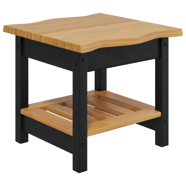 Sivupöytä hyllyllä EKAI Musta 50 x 50 x 45,5 cm Täysi mänty