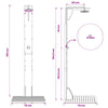 Ulko-suihku 219 cm Kiinteä akasiapuu ja ruostumaton teräs
