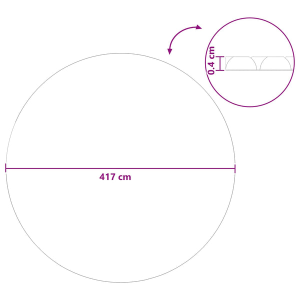 Aurinkouima-altaan suojapeite Raskaampi laatu Ø 417 cm 200 μm