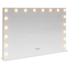 LED Meikkipeili valkoinen 80 x 10 x 52,5 cm Lasia ja terästä