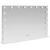 LED Meikkipeili valkoinen 80 x 10 x 52,5 cm Lasia ja terästä