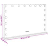 LED Meikkipeili valkoinen 80 x 10 x 52,5 cm Lasia ja terästä