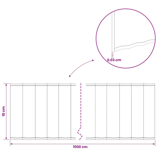 Nurmireunus 10 m x 10 cm Galvanoitu teräs Hopea