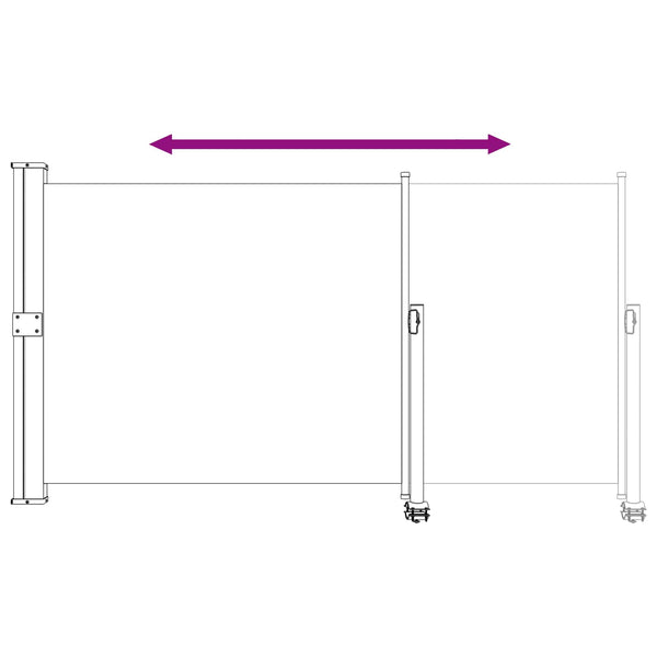 Sivupergola 100% polyesteria rautaa terästä