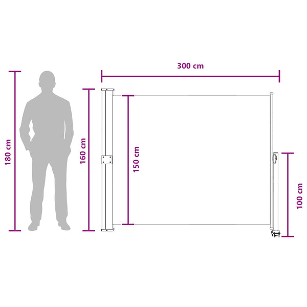 Sivupergola 100% polyesteria rautaa terästä