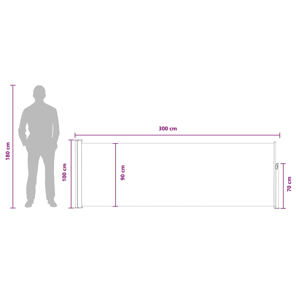 Käytäväverho Antrasiitti 300 x 100 cm Polyesteri