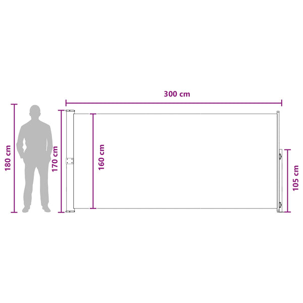 Käytäväverho Taupe 300 x 170 cm Polyesteri