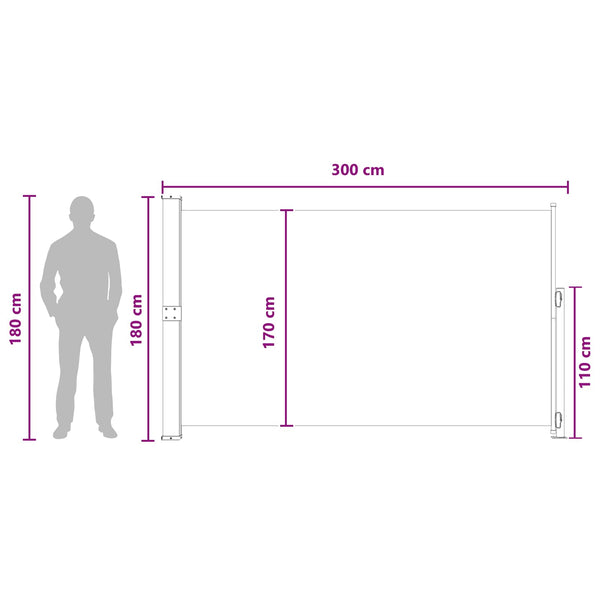 Käytäväverho Taupe 300 x 180 cm Polyesteri