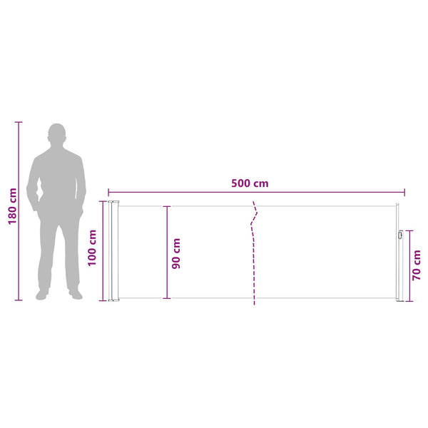 Käytäväverho Antrasiitti 500 x 100 cm Polyesteri