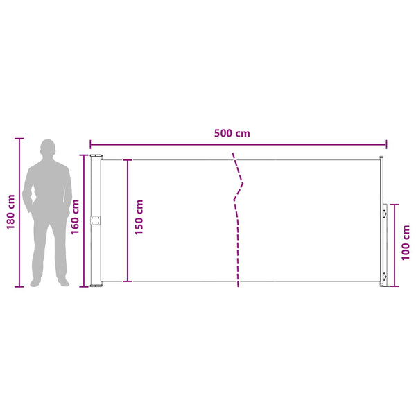 Käytäväverho Antrasiitti 500 x 160 cm Polyesteri