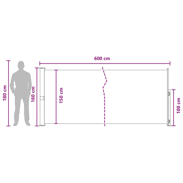Käytäväverho Antrasiitti 600 x 160 cm Polyesteri