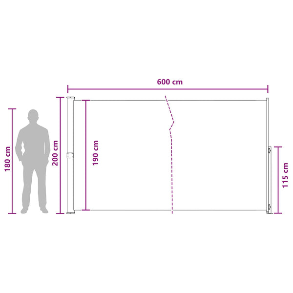 Käytäväverho Taupe 600 x 200 cm Polyesteri