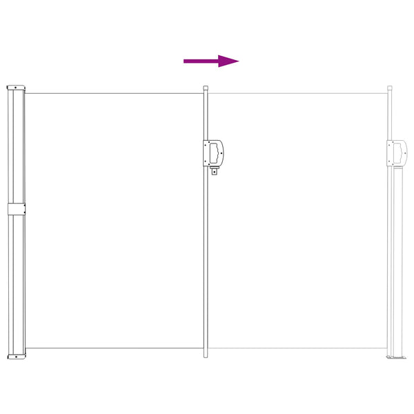 Käytäväverho Harmaa 300 x 140 cm Polyesteri