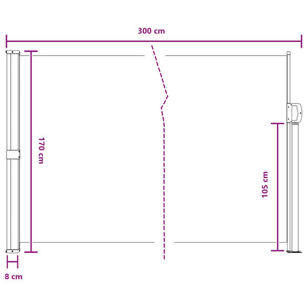 Käytäväverho Antrasiitti 300 x 170 cm Polyesteri