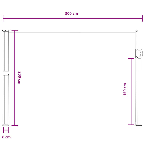 Käytäväverho Harmaa 300 x 200 cm Polyesteri