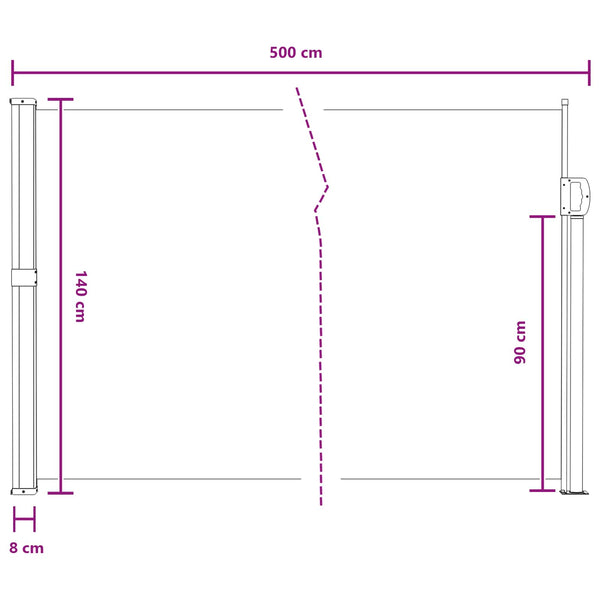 Käytäväverho Hiekka 500 x 140 cm Polyesteri