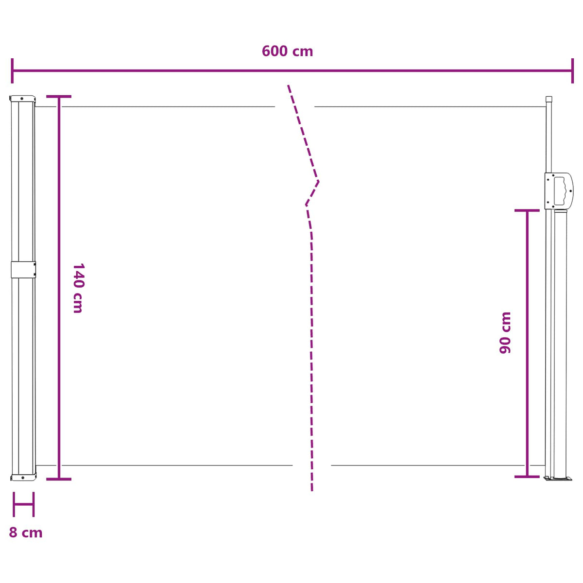 Käytäväverho Hiekka 600 x 140 cm Polyesteri