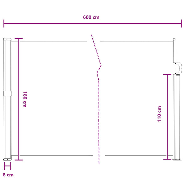 Käytäväverho Harmaa 600 x 180 cm Polyesteri