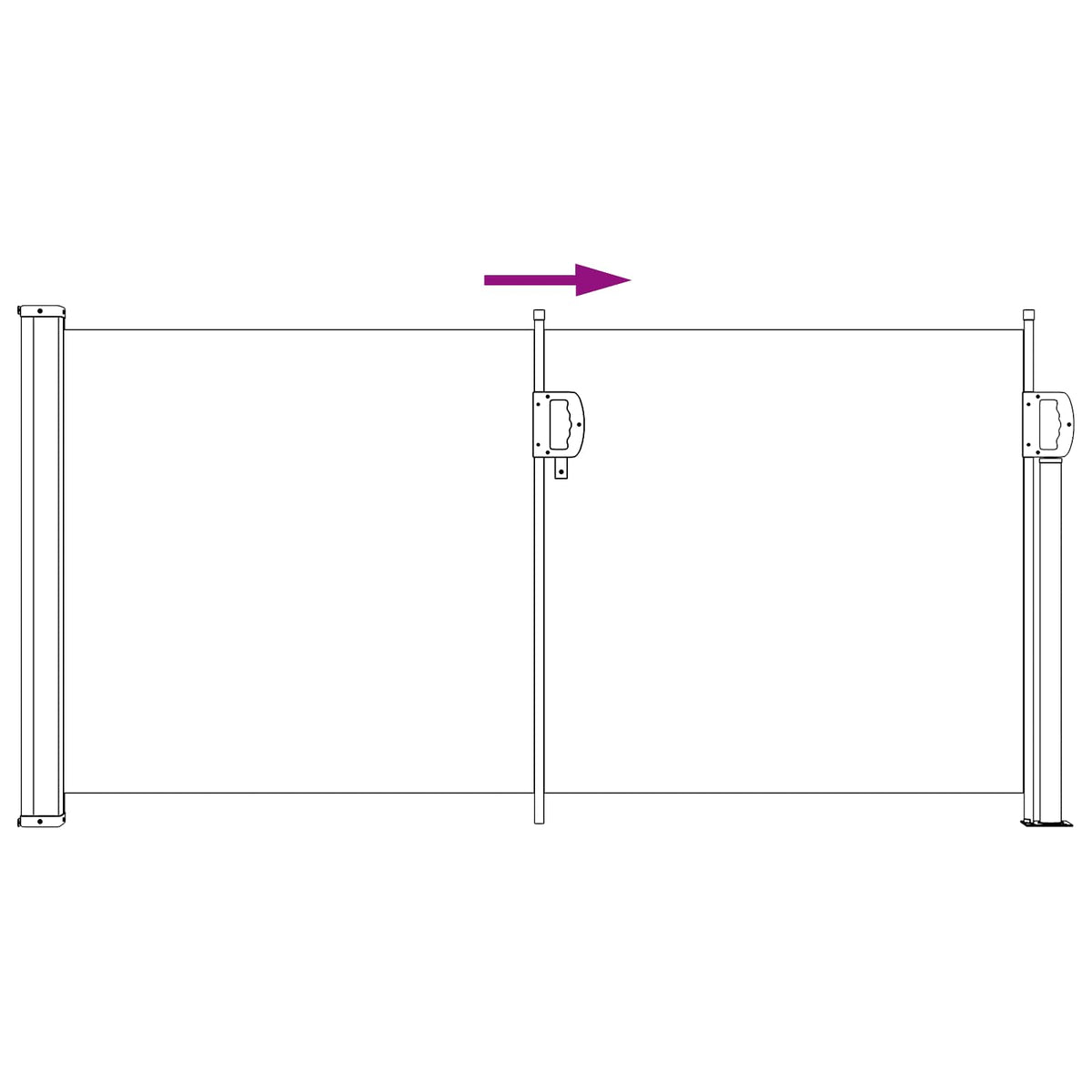 Käytäväverho Antrasiitti 300 x 100 cm Polyesteri
