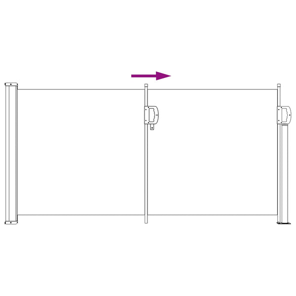 Käytäväverho Musta 300 x 100 cm Polyesteri