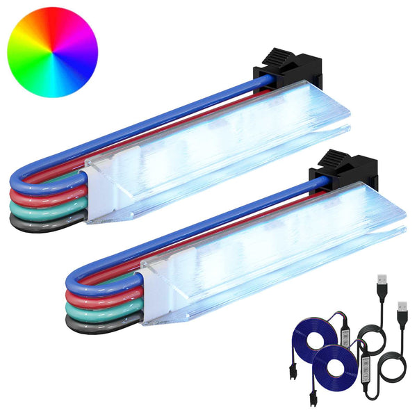 LED-nauha 2 kpl Musta ja Valkoinen Kupari ja muovi
