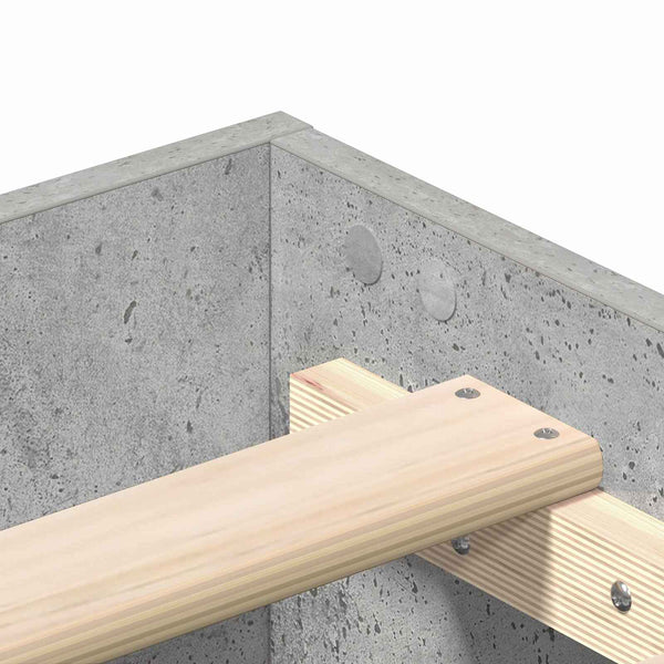Sängyn runko Betoninharmaa Tekninen puu